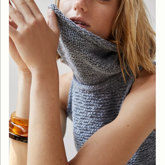 Anthropologie Pilcro Knit Turtleneck Tank- S - Picture 5 of 9